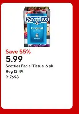 Staples Scotties Facial Tissue offer