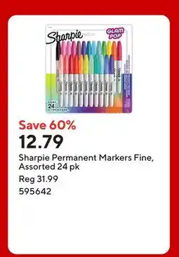 Staples Sharpie Permanent Markers Fine, Assorted offer