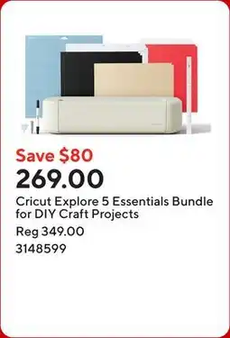 Staples Cricut Explore 5 Essentials Bundle for DIY Craft Projects offer