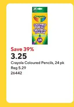 Staples Crayola Coloured Pencils offer