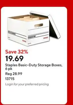 Staples Staples Basic-Duty Storage Boxes offer