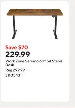 Staples Work Zone Serrano 60 Sit Stand Desk offer