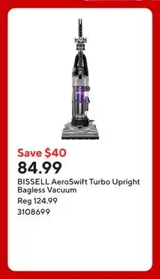 Staples BISSELL AeroSwift Turbo Upright Bagless Vacuum offer