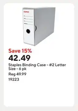 Staples Staples Binding Case - #2 Letter Size offer