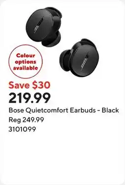 Staples Bose Quietcomfort Earbuds - Black offer