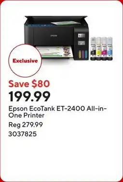 Staples Epson EcoTank ET-2400 All-in-One Printer offer