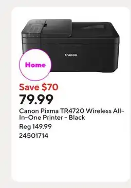 Staples Canon Pixma TR4720 Wireless All-In-One Printer - Black offer