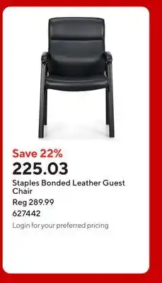 Staples Staples Bonded Leather Guest Chair offer