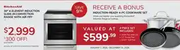 Goemans Appliances 30 4-ELEMENT INDUCTION SLIDE-IN CONVECTION RANGE WITH AIR FRY offer