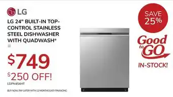 Goemans Appliances LG 24 BUILT-IN TOP-CONTROL STAINLESS STEEL DISHWASHER WITH QUADWASH offer