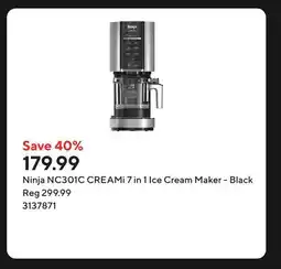 Staples Ninja NC301C CREAMi 7 in 1 Ice Cream Maker - Black offer