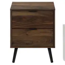 Staples Monarch Specialties 24 2-Drawer Laminate Accent Table - Walnut offer