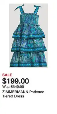 Holt Renfrew ZIMMERMANN Patience Tiered Dress offer