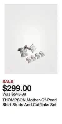 Holt Renfrew THOMPSON Mother-Of-Pearl Shirt Studs And Cufflinks Set offer