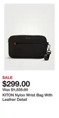Holt Renfrew KITON Nylon Wrist Bag With Leather Detail offer