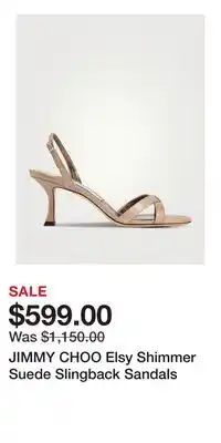 Holt Renfrew JIMMY CHOO Elsy Shimmer Suede Slingback Sandals offer