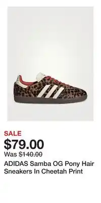Holt Renfrew ADIDAS Samba OG Pony Hair Sneakers In Cheetah Print offer