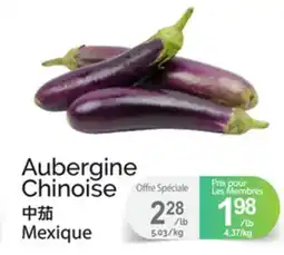 T&T Supermarket AUBERGINE CHINOISE offer