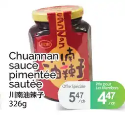 T&T Supermarket CHUANNAN SAUCE PIMENTÉE SAUTÉE offer