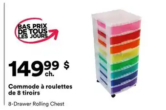 Michaels Commode à roulettes de 8 tiroirs offer