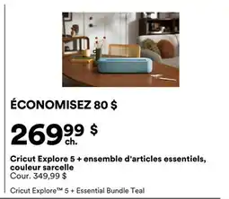 Michaels Cricut Explore 5 + ensemble d'articles essentiels, couleur sarcelle offer
