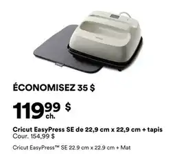 Michaels Cricut EasyPress SE de 22,9 cm x 22,9 cm + tapis offer