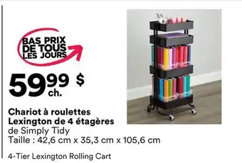 Michaels Chariot à roulettes Lexington de 4 étages de Simply Tidy offer