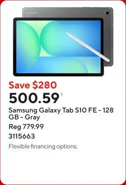 Staples Samsung Galaxy Tab S10 FE - 128 GB - Gray offer