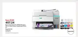 Staples Epson EcoTank ET-3950 Wireless All-in-One Colour Supertank Printer – White offer