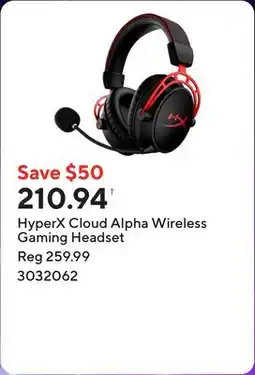 Staples HyperX Cloud Alpha Wireless Gaming Headset offer