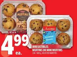 Metro Irresistibles muffins or mini muffins offer