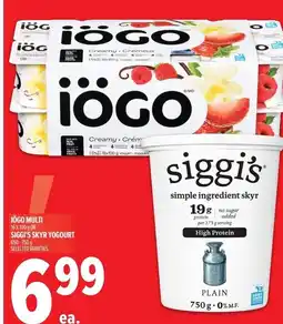 Metro Iögo multi Siggi's skyr yogourt offer