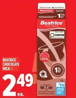Metro Beatrice chocolate milk offer