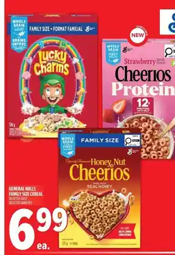 Metro General mills family size cereal offer