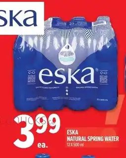 Metro Eska natural spring water offer