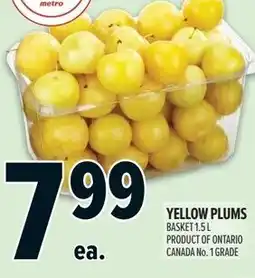 Metro Yellow plums basket offer