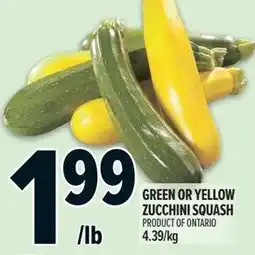 Metro Green or yellow zucchini squash offer