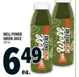 Metro Well power green juice offer