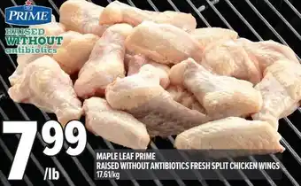 Metro Maple leaf prime raised without antibiotics fresh split chicken wings offer