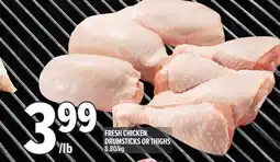 Metro Fresh chicken drumsticks or thighs offer
