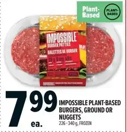 Metro Impossible plant-based burgers,ground or nuggets offer
