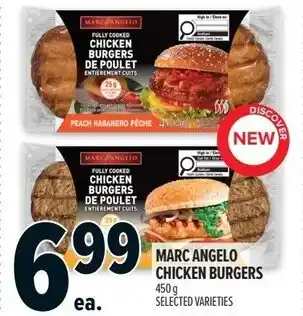 Metro Marc angelo chicken burgers offer