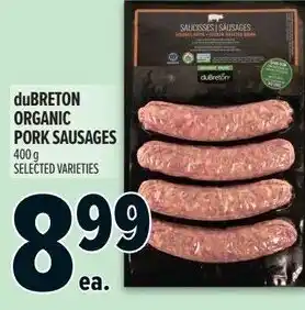 Metro Dubreton organic pork sausages offer