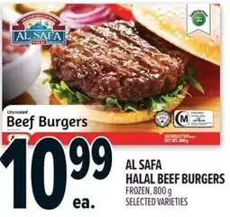 Metro Al safa halal beef burgers frozen offer