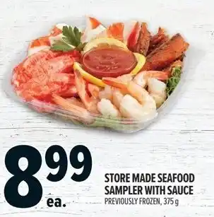 Metro Store made seafood sampler with sauce offer