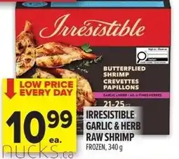 Metro Irresistible garlic & herb raw shrimp offer