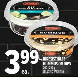 Metro Irresistibles hummus or dips offer