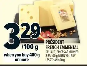Metro Président french emmental offer