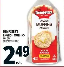 Metro Dempster's english muffins offer