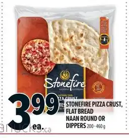 Metro Stonefire pizza crust, flat bread naan round or dippers offer